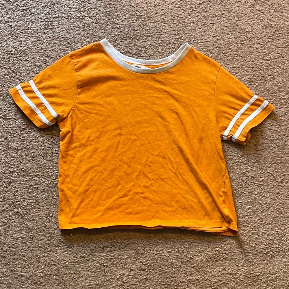 Orange crop top